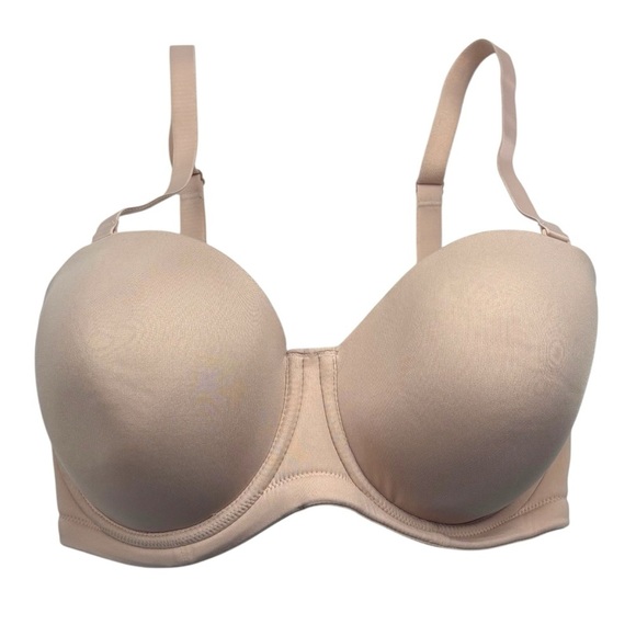 WACOAL STYLE 854119 NUDE RED CARPET ADJUSTABLE STRAPLESS BRA 34G - Picture 4 of 12